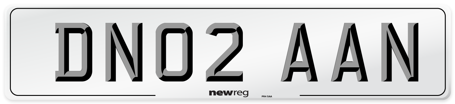 DN02 AAN Number Plate from New Reg